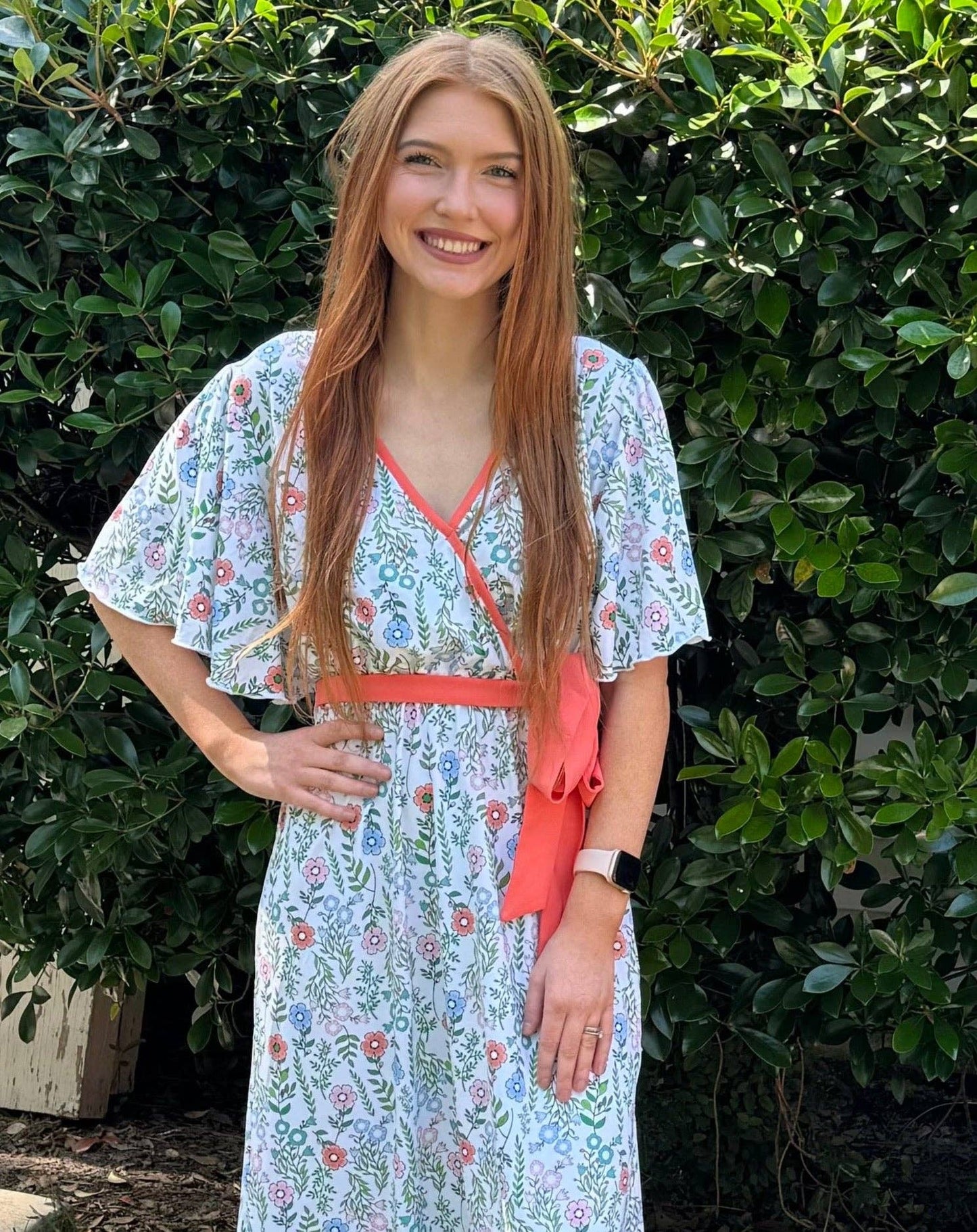 RTS: SPRING FLORAL MOM DRESS