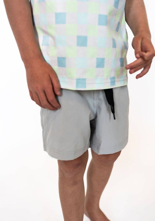 Boy's Double Layered Checkered Shorts