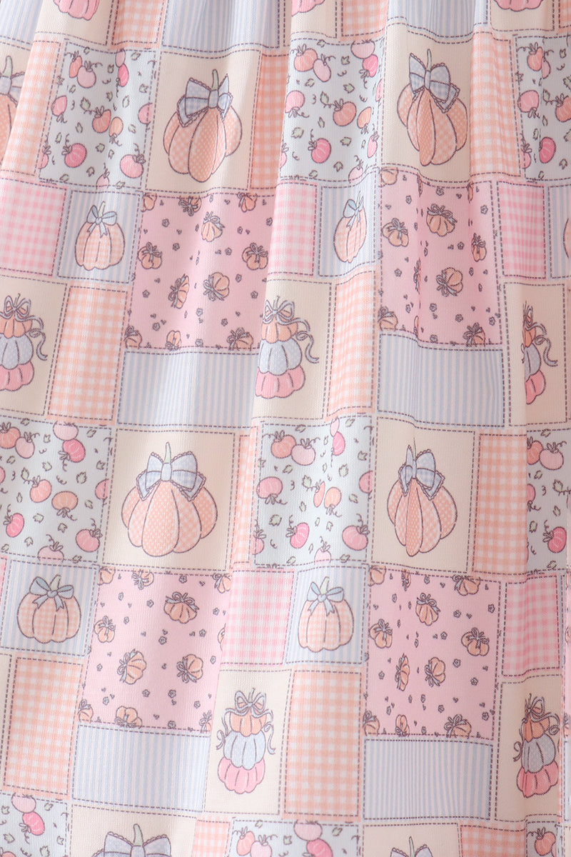 Pink pumpkin ruffle dress