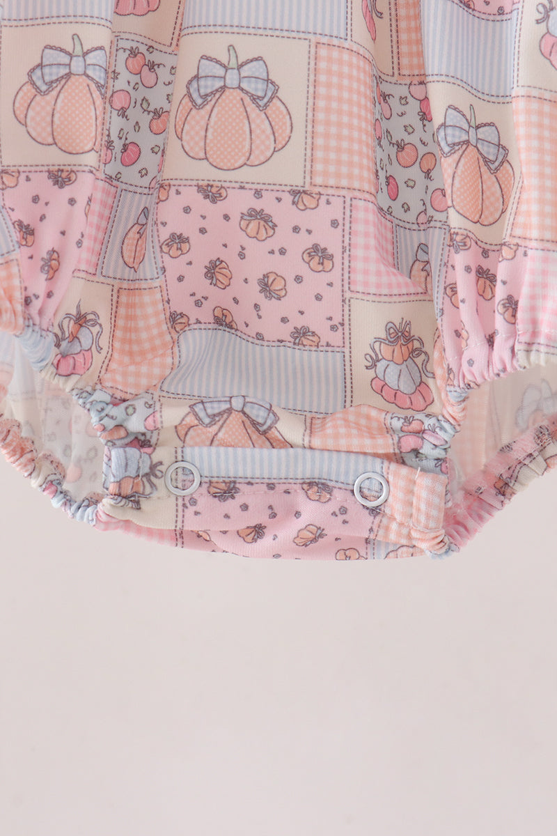 Pink pumpkin ruffle bubble