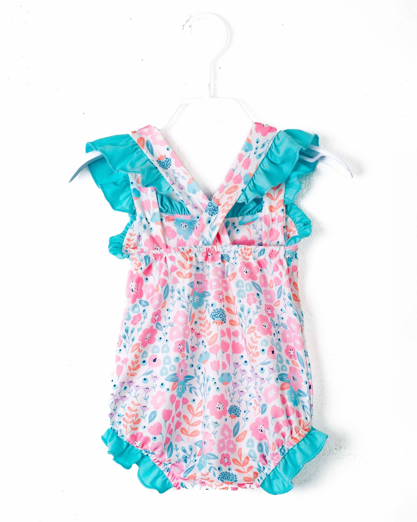 Easter Bunny Egg Carrot Ruffle Smocked Baby Girl Romper
