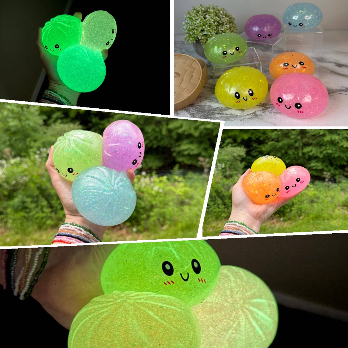 Squishy Toy - Viral Dumpling, Glow In The Dark