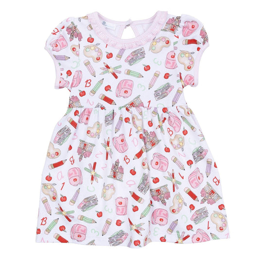 School Day Sweetness Short Sleeve Dress - Pink