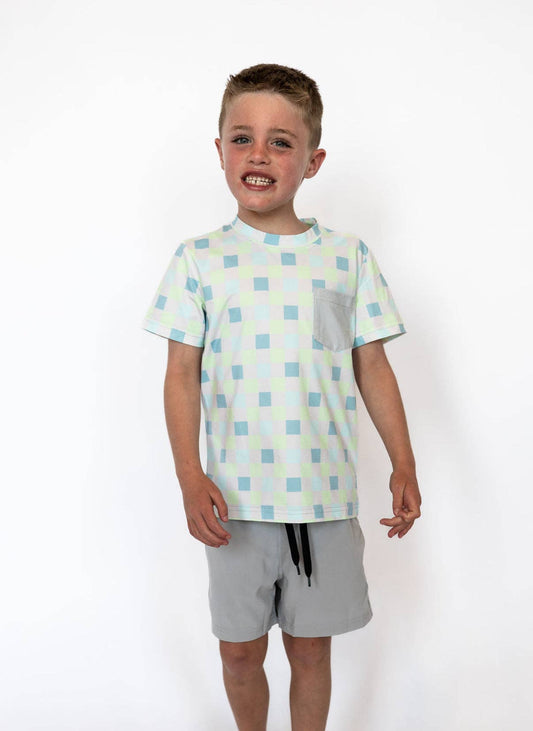Boy's Checkered Active Tee