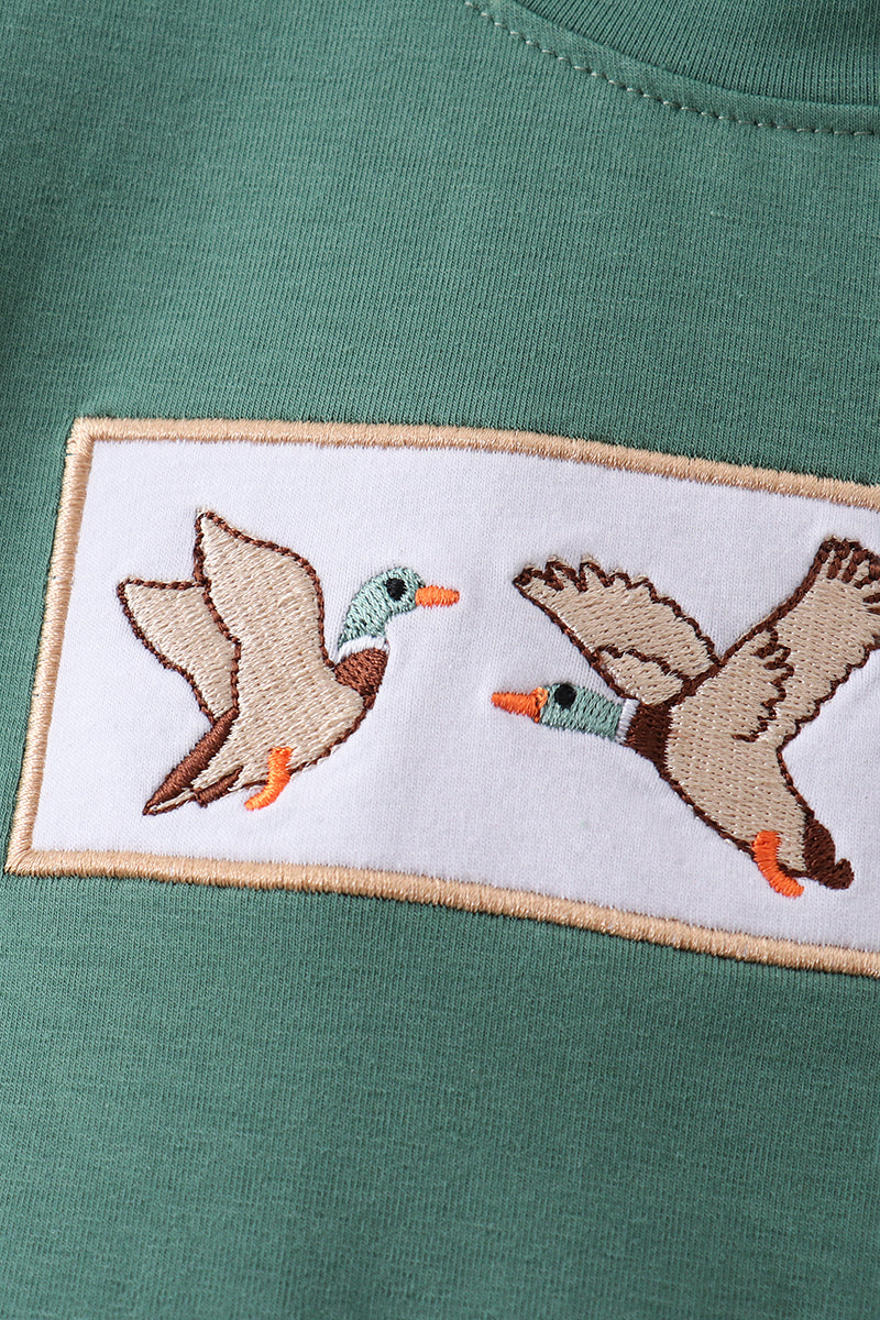 Green Mallard Embroidered Set