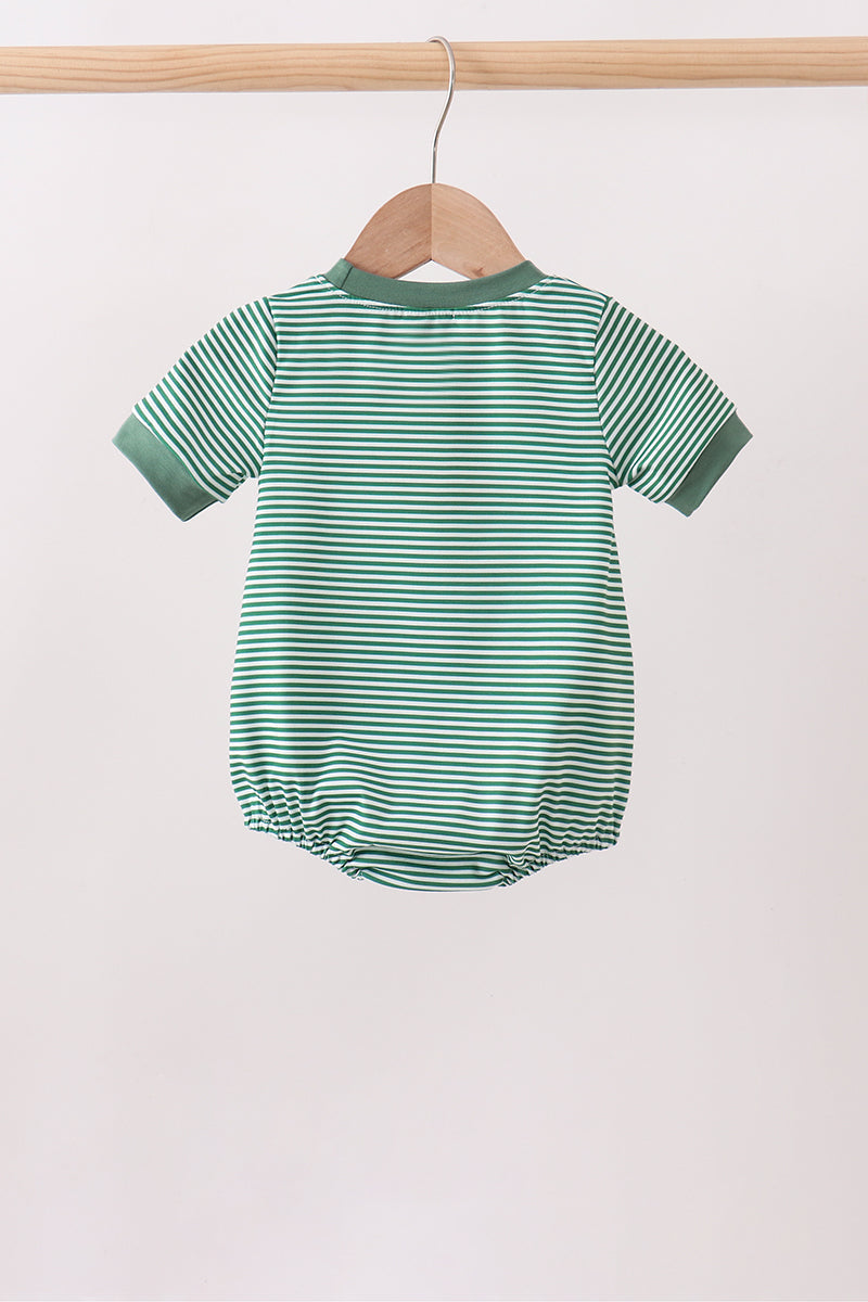 Green Duck Stripe Embroidered Bubble