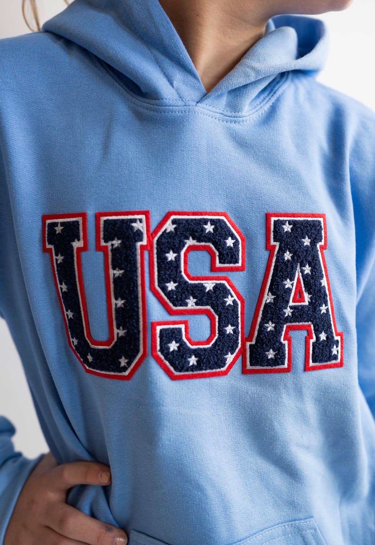  USA Chenille Patch Hoodie | Youth