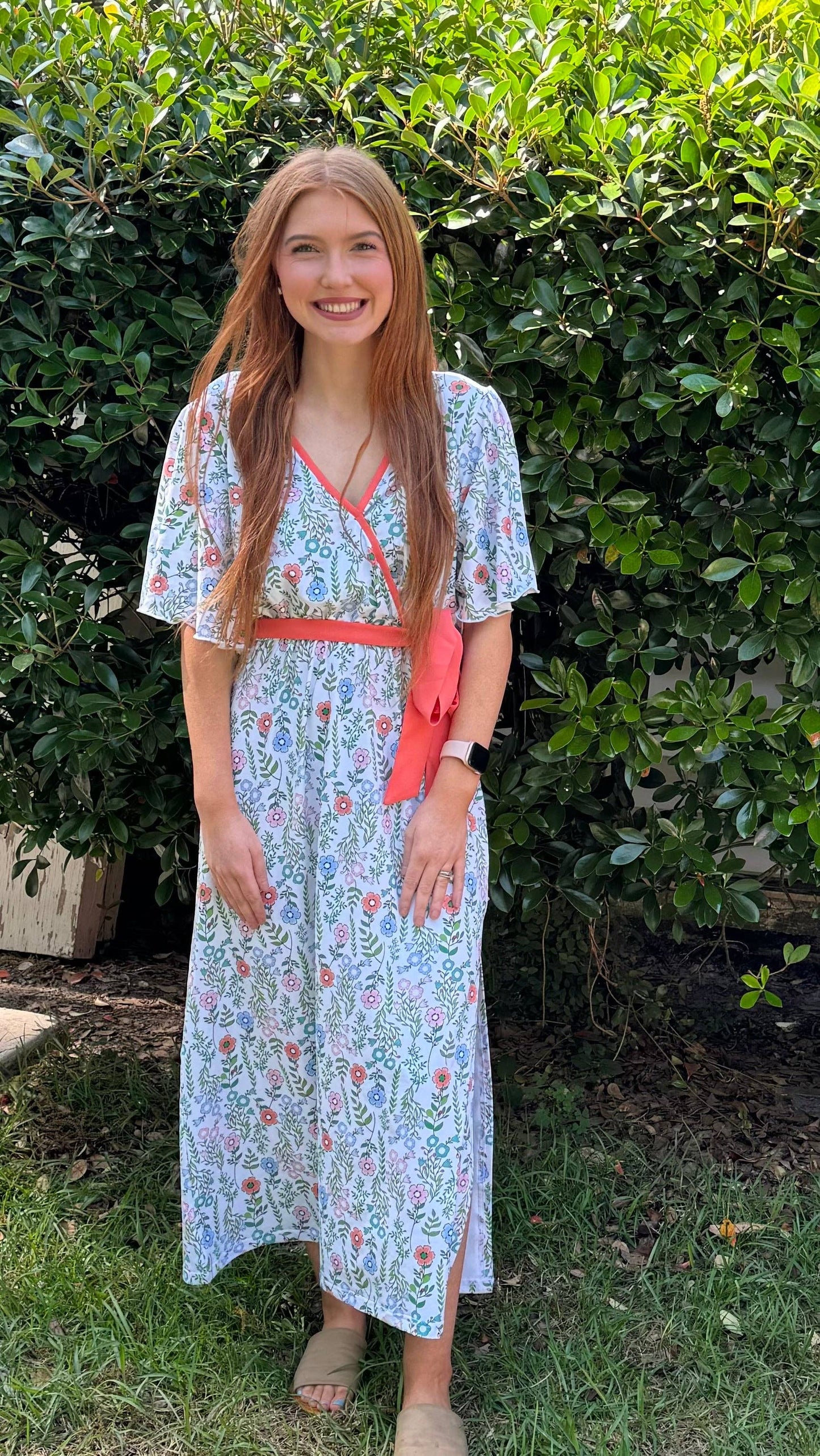 RTS: SPRING FLORAL MOM DRESS