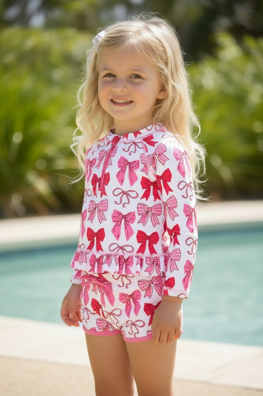 Multi-printed Coquette swimsuit set. SWG60152 AMY